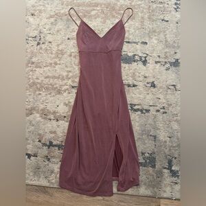 Lulu's Purple Mauve Midi Dress with Adjustable Straps Size Medium